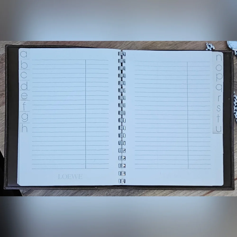 LOEWE Vintage Leather Notebook with Logo